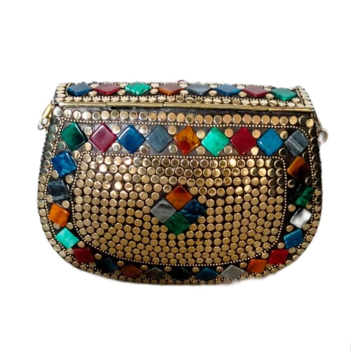 Fashion Craft Bridal Womens Antique Brass Purse Ethnic Handmade Metal Clutch Bag Siver/Gold Design11 (B0C9D54Q2P) Amazon Price History, Amazon Price Tracker