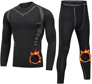 Thermounterwäsche Herren, Funktionsunterwäsche Skiunterwäsche Winter Warm Thermowäsche Set Thermo Atmungsaktiv Weich Unterwäsche für Männer