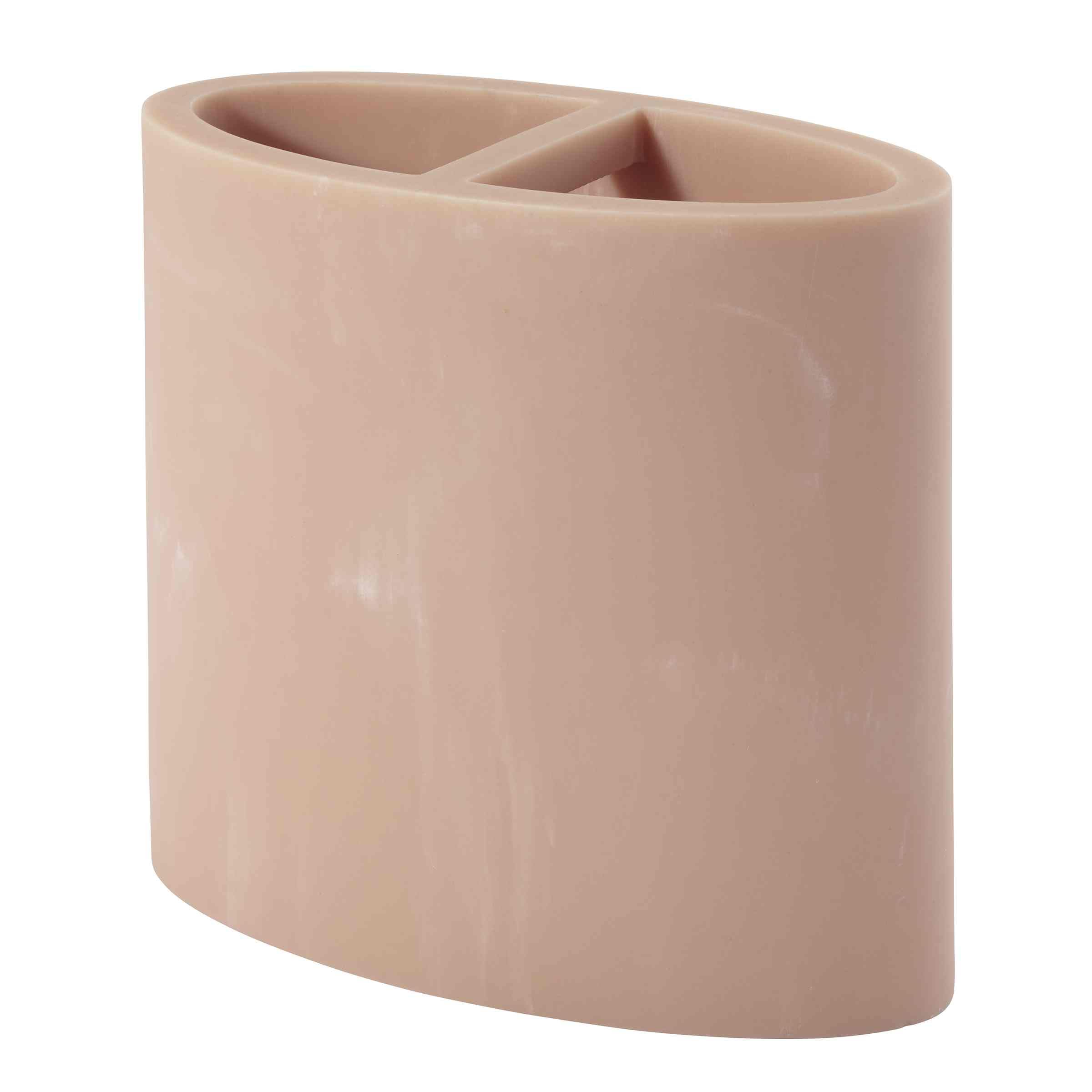 Nicole Miller Accesorios de baño Kendall Collection, soporte para cepillos de dientes, arcilla