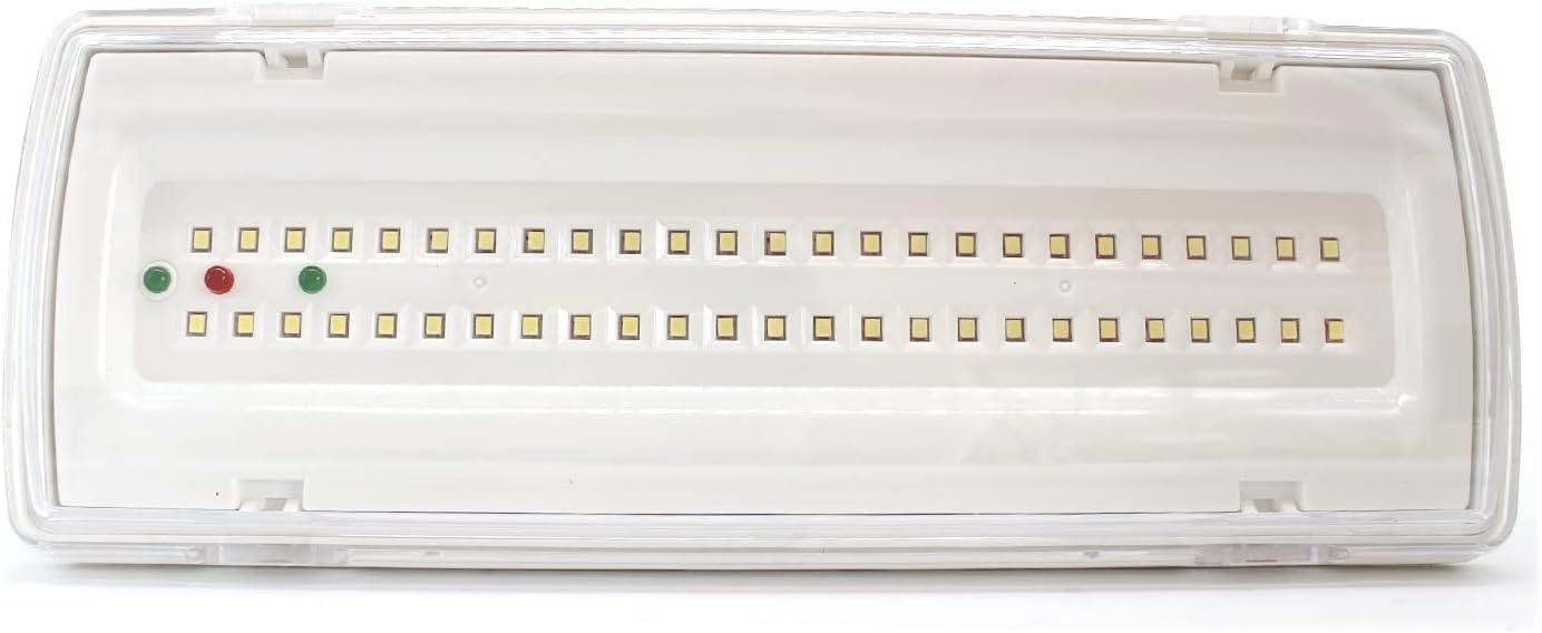 Lampada Emergenza SLS SHOP 50 LED - Doppia Confezione, Luce Bianca 4W, Con Batteria