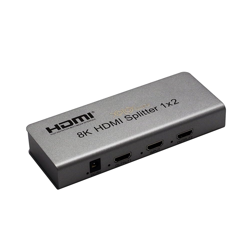 XOLORspace 61120E 1x2 8K HDMI splitter supports 8k 60Hz / 4k 120Hz with EDID setting