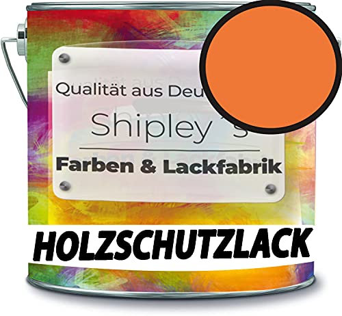 Holzschutzlack Holzlack Holzlasur wetterbeständiger Langzeitschutz Wetterschutzfarbe Holzschutzfarbe RAL 2003 Pastellorange // Shipley's Farben & Lackfabrik Cover