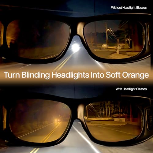 Image of Anti-Glare Headlight Glasses, Polarized Night Vision Driving Glasses Unisex