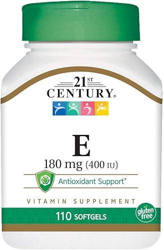 21st Century Cápsulas blandas E 400 I.U. (Dl-Alpha), 110 unidades (paquete de 3)