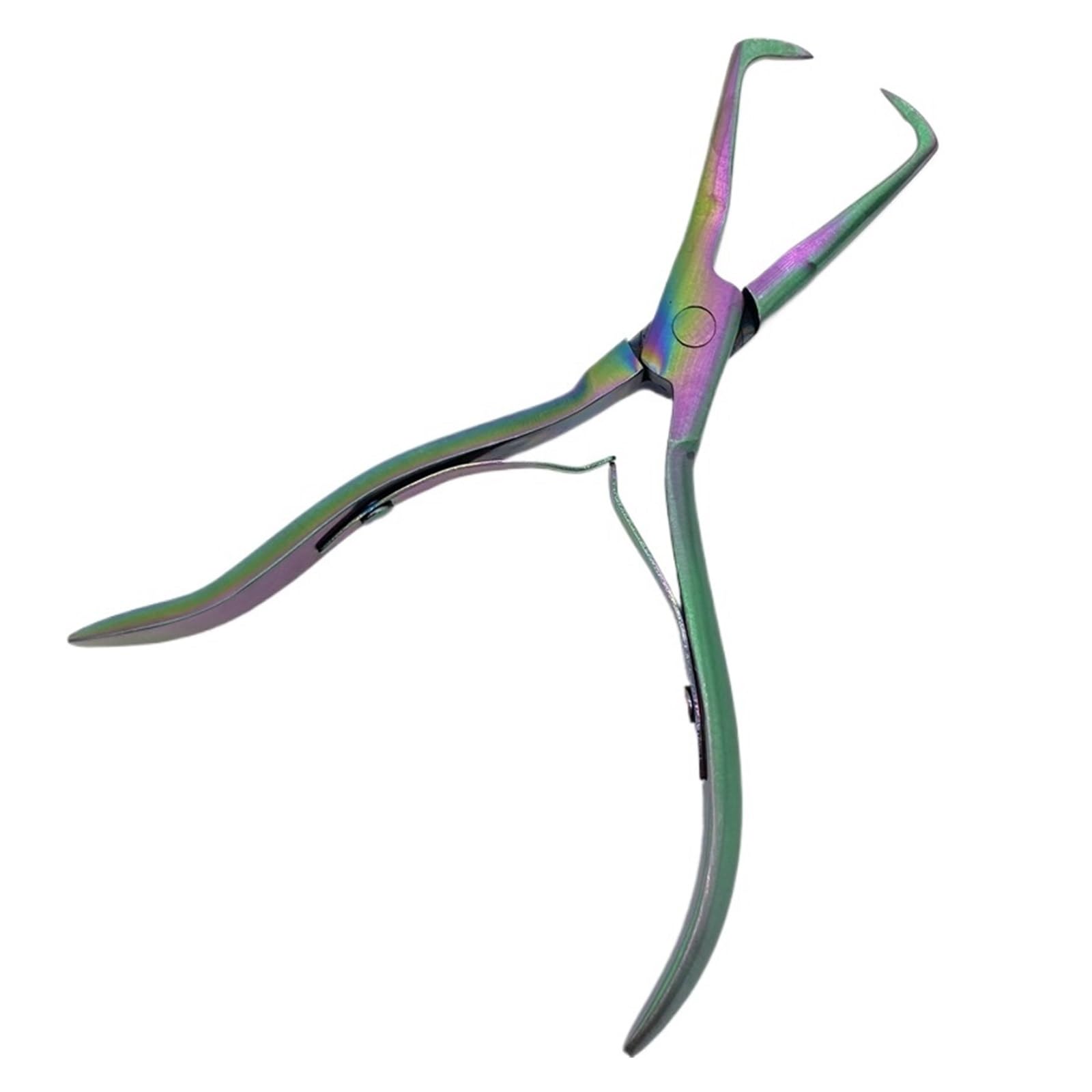 Mzsklw Colorful Hair Extension Pliers 1 Pc 5. Inch Silver Stainless Steel Bent Nose Clamp Hair Extension Plier With Two Hook Keratin Extensions Removal Tools(Colorful)