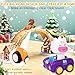 LBJGL Press and Go Car Toys for Toddlers 1-3, 4 Pack Friction Powered Baby Push Cars, Infant Play Vehicle Set for 6-9-12-18 Months, 1st Birthday Gifts for 1-2 Year Old Boys Girls