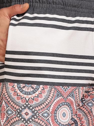 Image of BULLMER Regular Fit Cotton Blend Summer Shorts for Men - Pack of 1 | Printed Shorts for Men Onion
