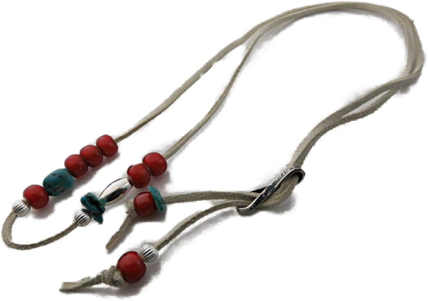 インディアンジュエリー　ビーズネックレス　ホワイトハーツ　ターコイズ　シルバー フェザー ネックレス ターコイズ ビーズ シルバー 色