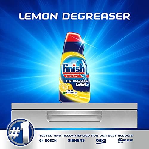 Finish Dishwasher Fast Dissolving Gel All in 1 Max Lemon 700 ml, Pack of 3
