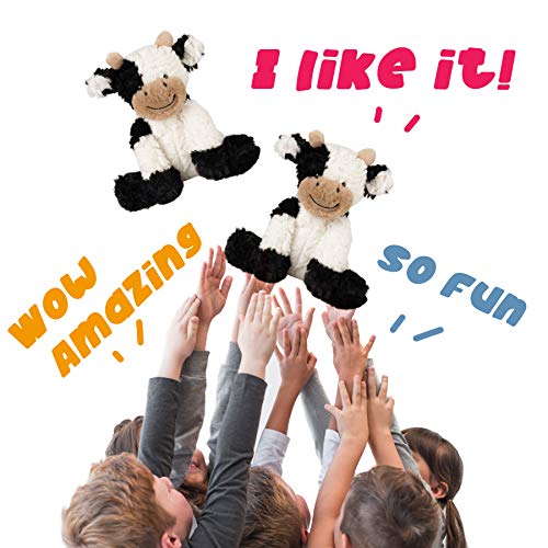 Hopearl Kuschelige Kuh Aus Weichem Plüsch - Niedliche Milchkuh Als Kuscheliges Geschenk Für Jungen, Mädchen & Kinder (22,9 cm)