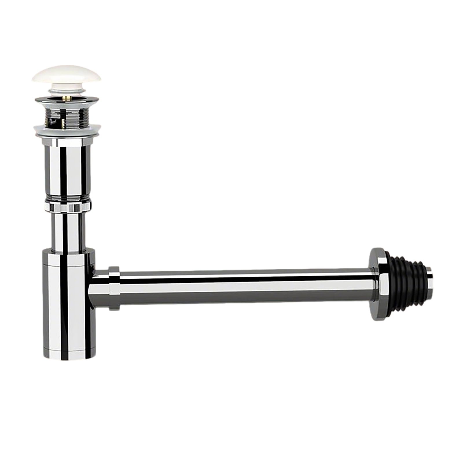 Siphon Waschbecken mit Pop Up Ablaufventil,Ablaufventil mit Überlauf,Geruchsverschluss,Höhenverstellbar Chrom Abflussrohr Waschbecken,Universal Abflussrohr 1 1/4"