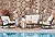 Grand patio Outdoor Rocking Chairs, 5-Piece Leather-Look Patio Bistro Set Outdoor Furniture Conversation Sets with Loveseat, 2 Rocking Chairs and 2 Faux Wood Grain Coffee Table, 4.75'' Grey Cushions
