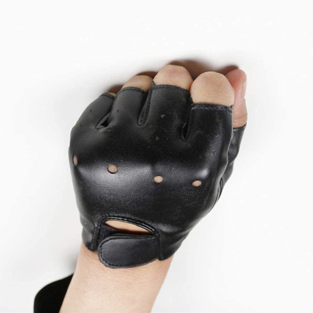 Mitaines en cuir pour enfants, gants de sport demi-doigts, équitation, pêche, chasse