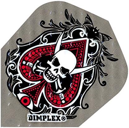 US Darts Harrows - 3 Sets of 3 Dart Flights - Dimplex Skull and Cross Bones Standard Double Thick Dimpled Flights …