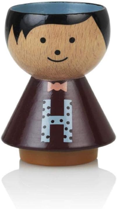 Lucie Kaas Bordfolk Beech Wood Egg Cup, Multi-Colour, Height: 6 cm