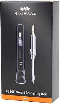 Charmgle Soldering Iron Station Smart Mini Portable Tools Kit Fast Heat up to 572F USB Digital OLED Display Set Original Upgraded TS80P Hot Air Rework Pen