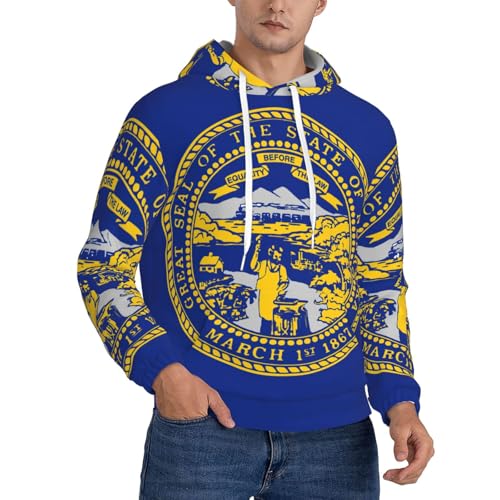 Sweat à capuche Nebraska homme manches longues contre le froid quotidien