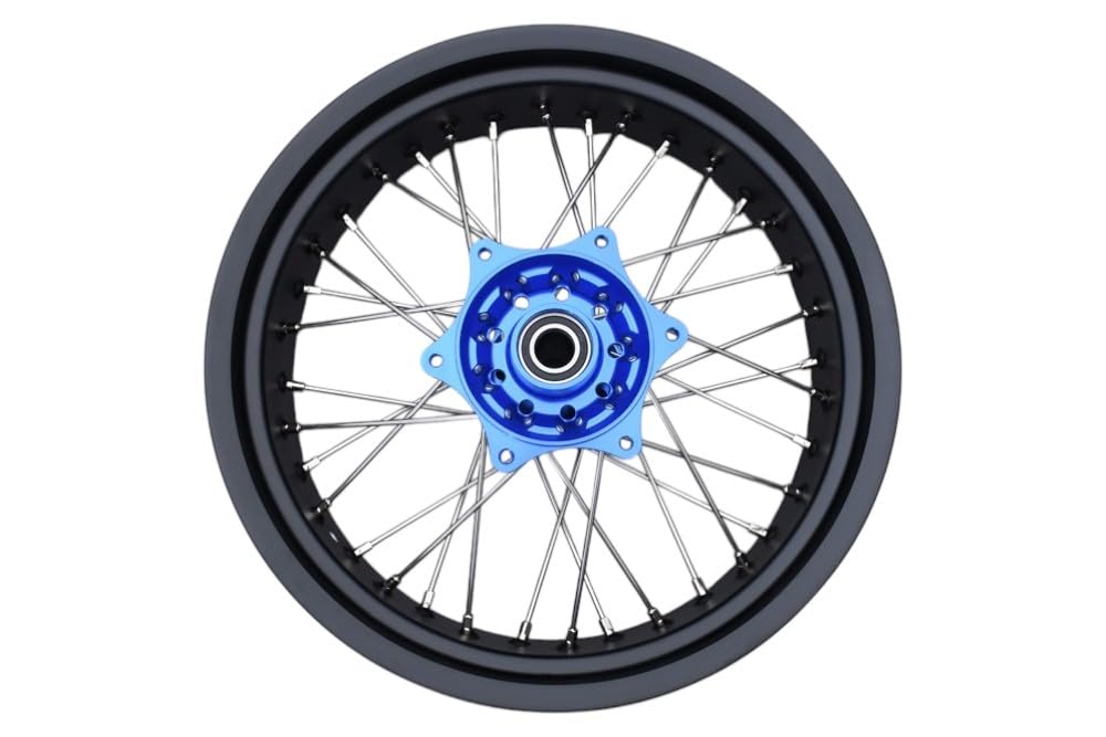 avdb -moto felga/szprychy koło tylne 5" x 17" kompatybilne z KTM SX 150 2013-2014, SXF 250 SX-F 2013-14, SXF 350 SX-F 2013-14, HUSQVARNA FS 450 FS450 16-22, GAGAS MC 125 21-23 Supermoto (niebieskie)