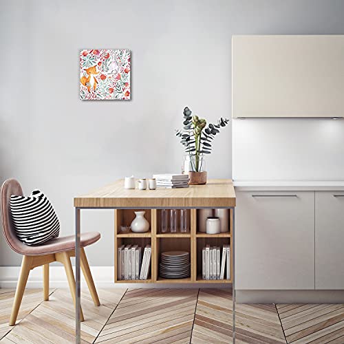 Horloge en verre moderne salon cuisine aiguilles blanches