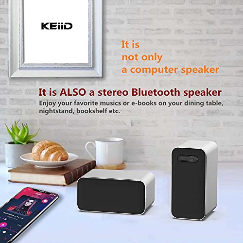 Keiid Bluetooth Computer Speakers With Aluminum Housing Pc Speakers For Laptop Desktop Gaming Stereo Wireless Speaker #TOP4