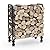 onlyfire 28 inch Outdoor Indoor Firewood Rack, Fire Logs Stand Stacker for Fireplace Wood Storage, Black