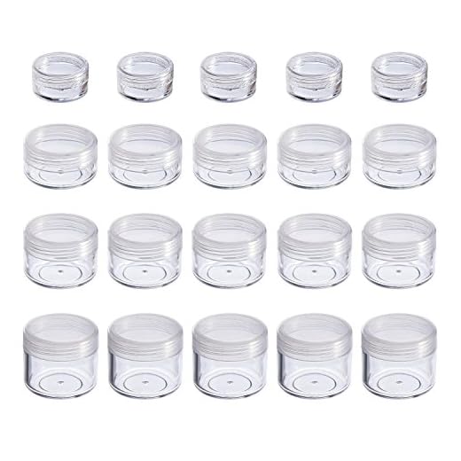 20 Piezas Contenedor de Cosméticos Bote Tarro de Viaje Set con Tapa para Almacenaje de Maquillaje Cremas Muestras, 5, 10, 15 y 20 Gramos