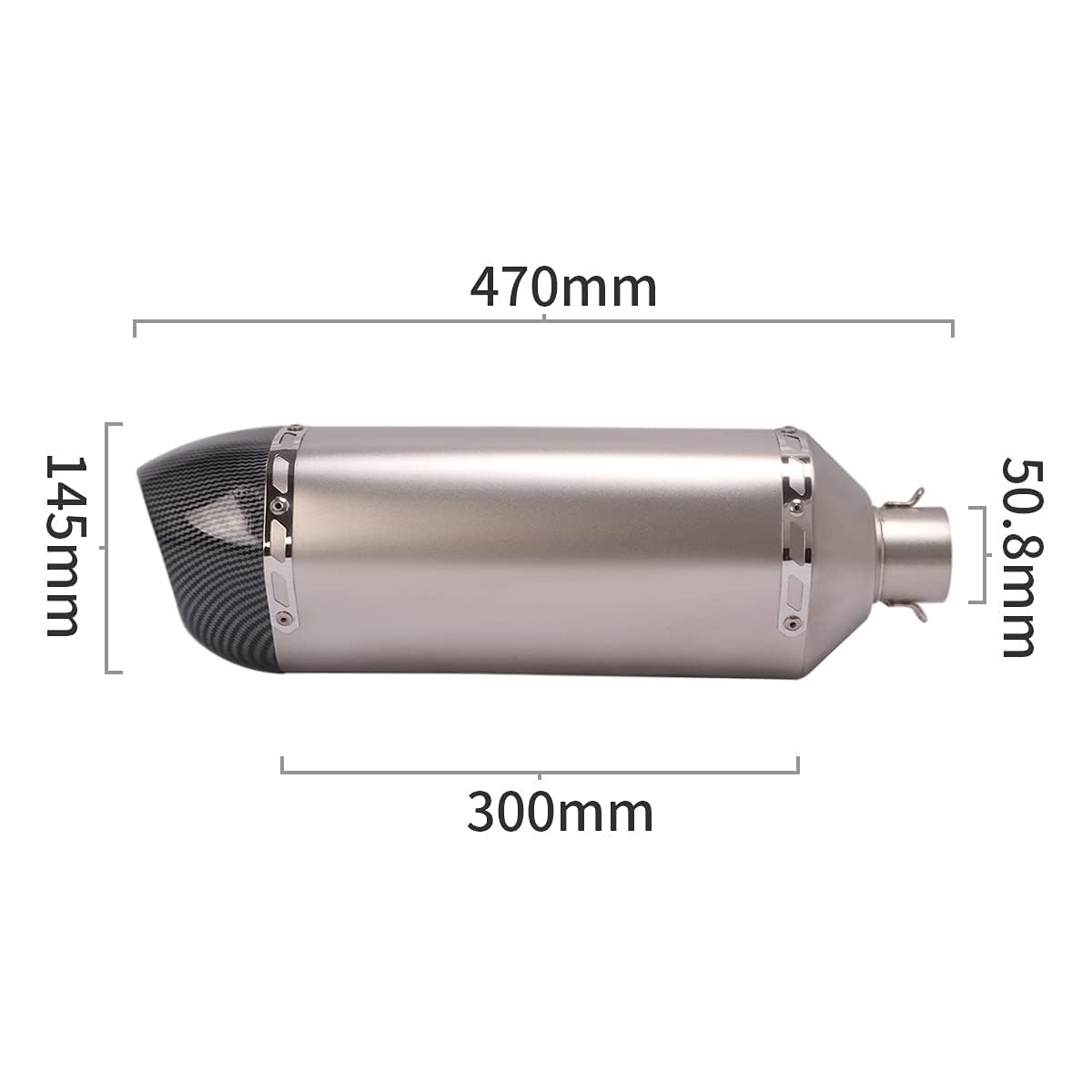 Amazon | バイクマフラー サイレンサー スリップオンマフラー 50.8mm