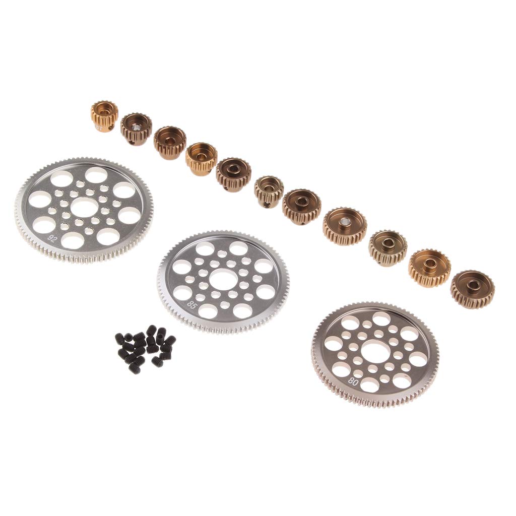 T TOOYFUL 14 Pieces Motor Gearboxes 18T 19T 20T 21T 22T 23T 24T 25T 26T 27T 28T 92T 85T 80T