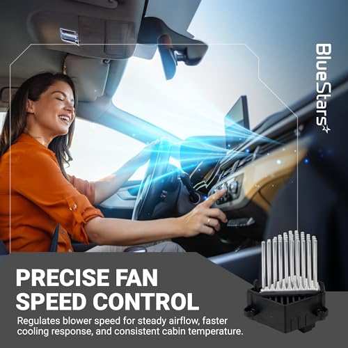 Image of BlueStars 64116923204 Heater Blower Motor Resistor Compatible with BMW E39 E46 E53 E83 320i 323i 325i 328i 330i 525i 528i 530i 540i M3 M5 X3 X5 - Replaces 64116923204 64116929486