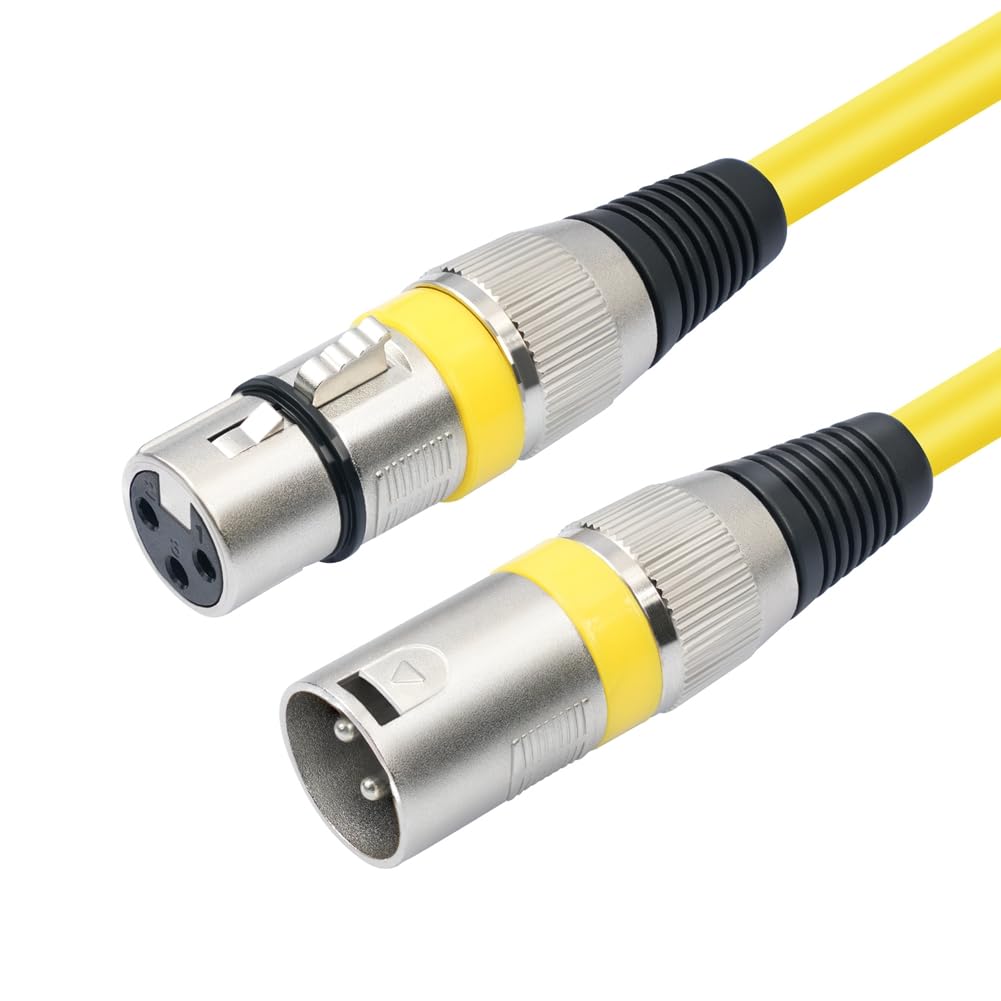Paquete de 10 Cables de Micrófono XLR Macho A Hembra XLR de 3 Pies y 3, Cable XLR Balanceado para Mezclador de Micrófono, Estudio de Grabación