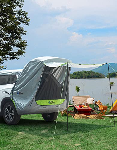 JOYTUTUS SUV Tailgate Tent with Awning Shade, Car Roof Canopy and Poles, Water Resistant Camping Tent, Outdoor Travel Preferred, Universal Fit Most SUV- Green - image 7