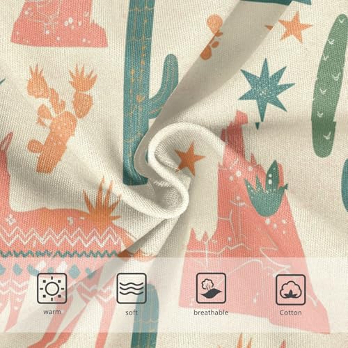 Wusikd Cacti Mountains Girls' Underwear Cotton Llama Girls Briefs Soft Toddler Underwear 2T3