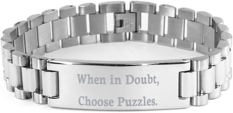 Fun Puzzles Ladder Bracelet, When in Doubt, Choose Puzzles, Present for Friends, from Friends