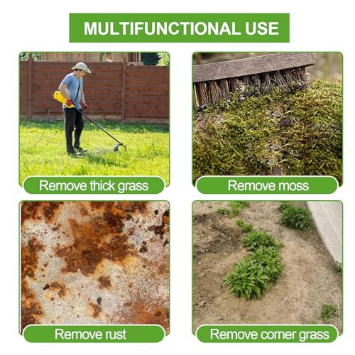 6 Unzerbrechliche Trimmerklinge mit Draht, Stahl-Drahtschneider-Trimmerkopf, Unkrautvernichterkopf mit Adapter-Kit für Gartengeräte, Rasenmäher, Moos- und Grasrostentfernung, Landschaftsgestaltung