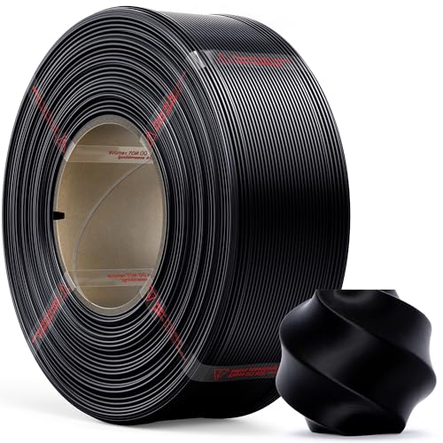 Image of PLA Basic, Pre-Dried Refill Filament 1kg (2.2lbs) for Reusable Spools, 1.75mm Spool-Less 3D Printing Filament, Compatible with Bambu Lab 3D Printers - Black