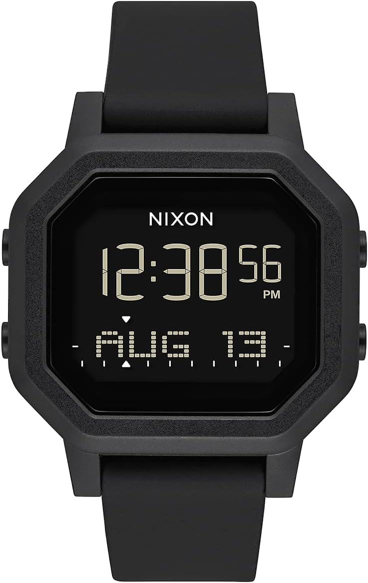 Siren A1210-100m Water Resistant Women's Digital Sport Watch (38mm Watch Face, 18mm-16mm Pu/Rubber/Silicone Band)