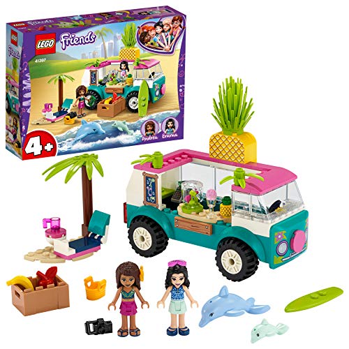 LEGO Friends - Bar de Zumos Móvil, Juguete de Construcción, Incluye Figura de Emma, dos Delfines y Piezas para Recrear una Playa, a Partir de 4 Años (41397)