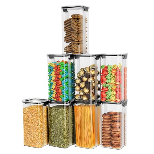 Essential Jars and Containers 22 Homeor Air-Tight BPA Free Food Grade Plastic Storage Jar Containe...