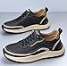 Hhhchpm Men's Fashion Sporty Casual Shoes - Single-Color Low-top Lace-up Design, Suitable for Daily Casual Wearing and Outdoor Activities (Black,7.5)