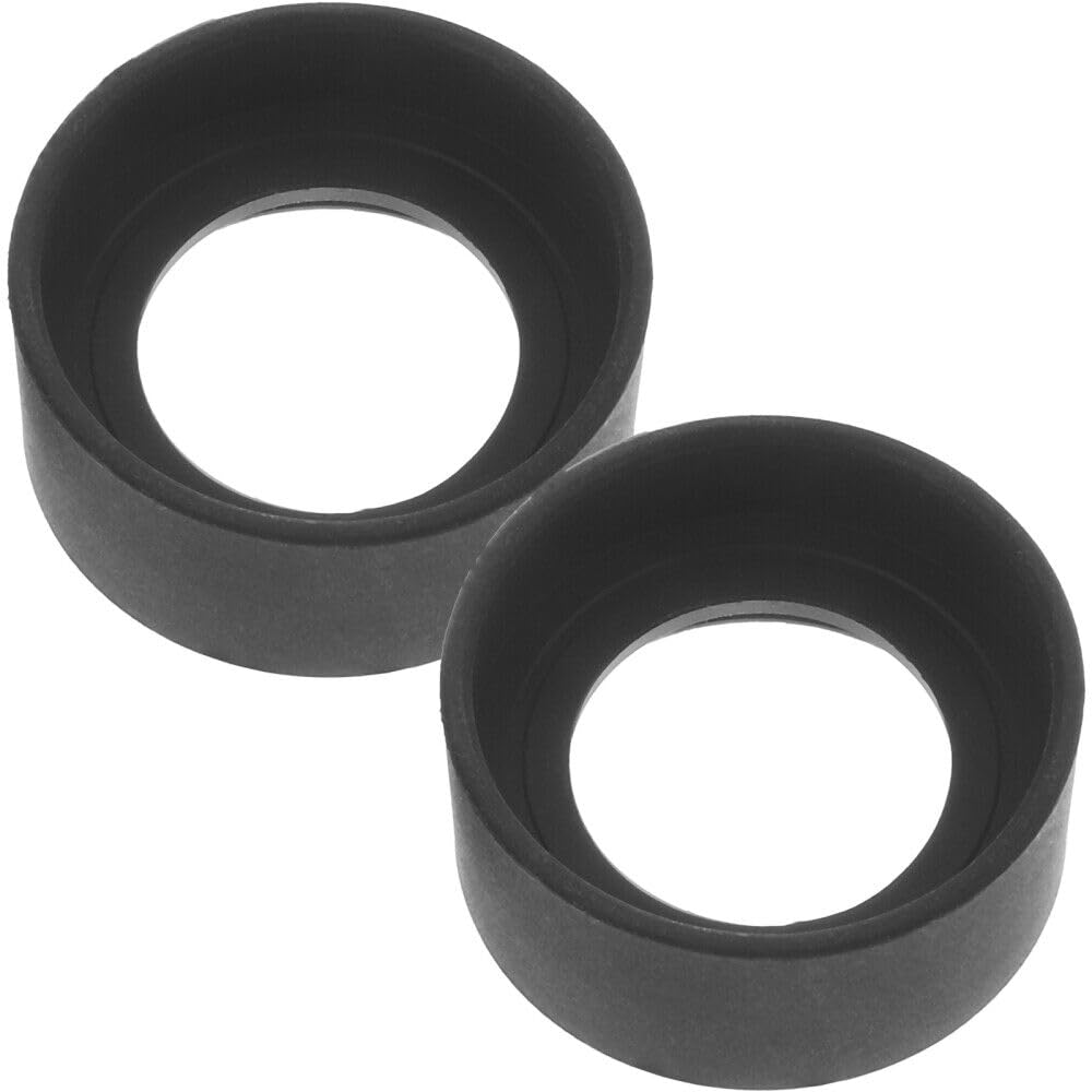 XCCYG Industrial Eyepiece Cover, 2PCS Rubber Eyepiece Covers for 32-36mm Stereo Microscope, Flat Angle Rubber Eyepiece Cover Black