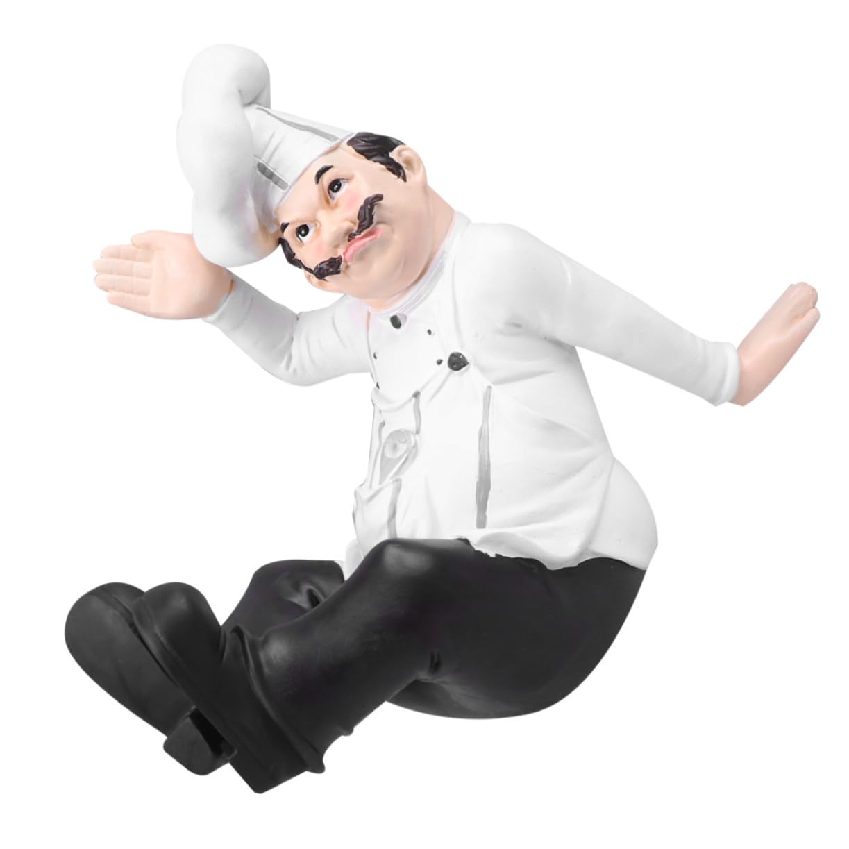 iplusmile Statua Chef in Resina Stile Europeo Decorazione Stabile per Cucina Ristorante e Casa Ornamento da Tavolo