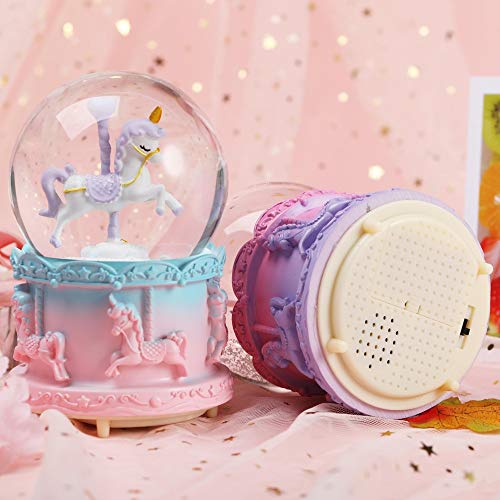 100 Mm Romantic Ferris Wheel & Iron Tower Snow Globe Music Box With Color Changed Led Lights And Automatic Snowfall For Women Kids Girls & Home Decor #TOP4