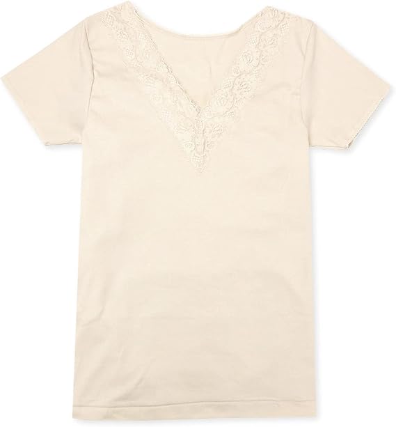 Amazon レディース 婦人 本体綿100 3分袖 インナー シャツ 肌着 下着 Vネック お肌にやさしい天然素材 レース部分裏当て布付 M L Ll 3l Yg 0506 メール便対応 インナーシャツ 通販 Amazon レディース 婦人 本体綿100 3分袖 インナー シャツ 肌着 下着 Vネック お肌にやさしい天然素材 レース部分裏当て布付 M L Ll 3l Yg 0506 メール便対応 インナーシャツ 通販