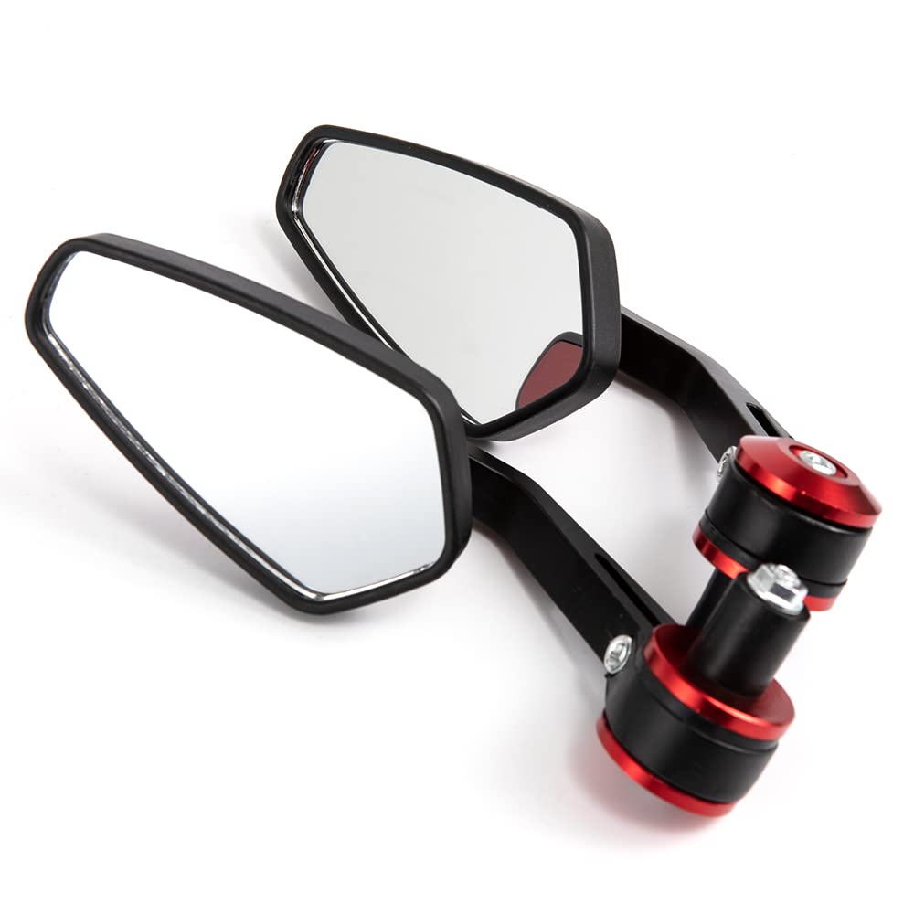 Rétroviseur d'extrémité de barre Rétroviseur de moto grand angle Pas d'angle mort Très grand champ de vision Anti-stuffy Rétroviseur de conduite sûre