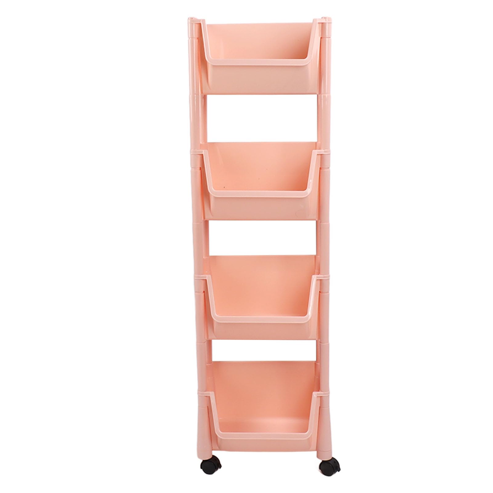 Qcwwy Carrelli Portaoggetti Librerie Scaffali Carrello Portaoggetti Mobile Scaffale per Libri con Ruote Bloccabili Rotazione a 360 Gradi per Ufficio Camera da Letto Lavanderia Dispensa Rotolamento