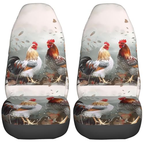 Housses de siège de voiture poulet lavable cadeau idéal lot de 2