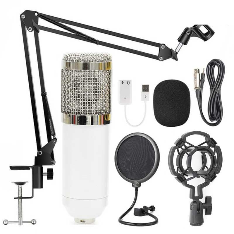 Microphone avec bras de suspension ELzEy pour streaming et podcast