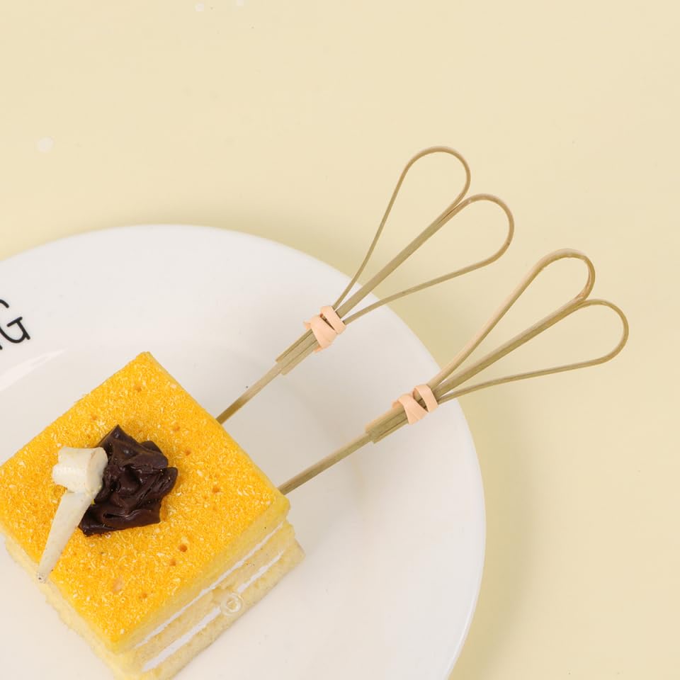 DOITOOL 50 Pcs Cocktail Picks for Bar Fruit Sticks Scissors Shaped Cocktail Stick Party Supplies, Green Bamboo Toothpicks for Appetizers, Fruit, Sandwiches, Mini Burgers