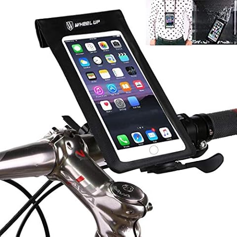 Bike Handlebar Bag, Bicycle Phone Holder, Universal Waterproof Ultra Thin Phone Case/ Cycling Pouch Bike Phone Mount Touch Screen Dry Bag for iPhone 14 13 12 11 Pro Max X 8 Plus Smartphone Below 6.8'' Cover