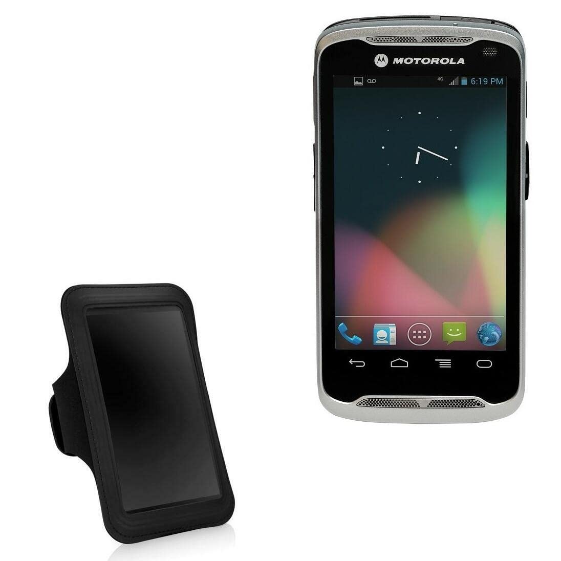 BoxWave Case Compatible with Motorola TC55 - Sports Armband, Adjustable Armband for Workout and Running for Motorola TC55 - Jet Black